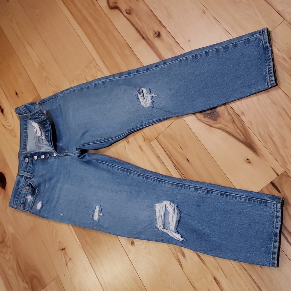 Levis Distressed 501 Jeans 27x28